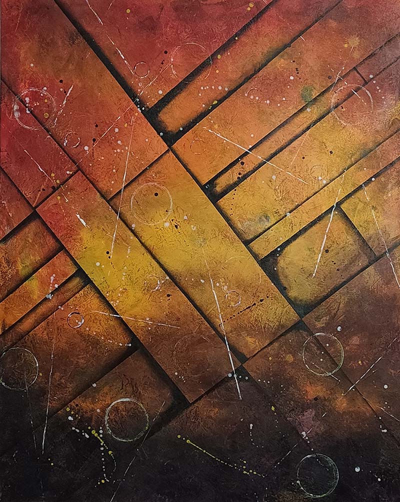 Coppered - Acrilico su tela 100 x 70