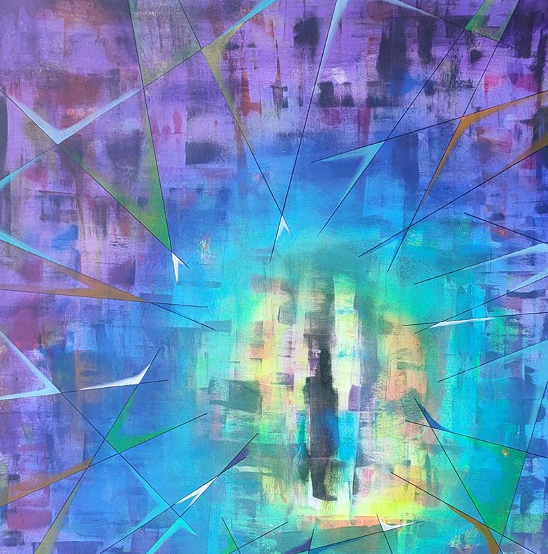 L'uomo del mistero - Acrilico su tela 80 x 80