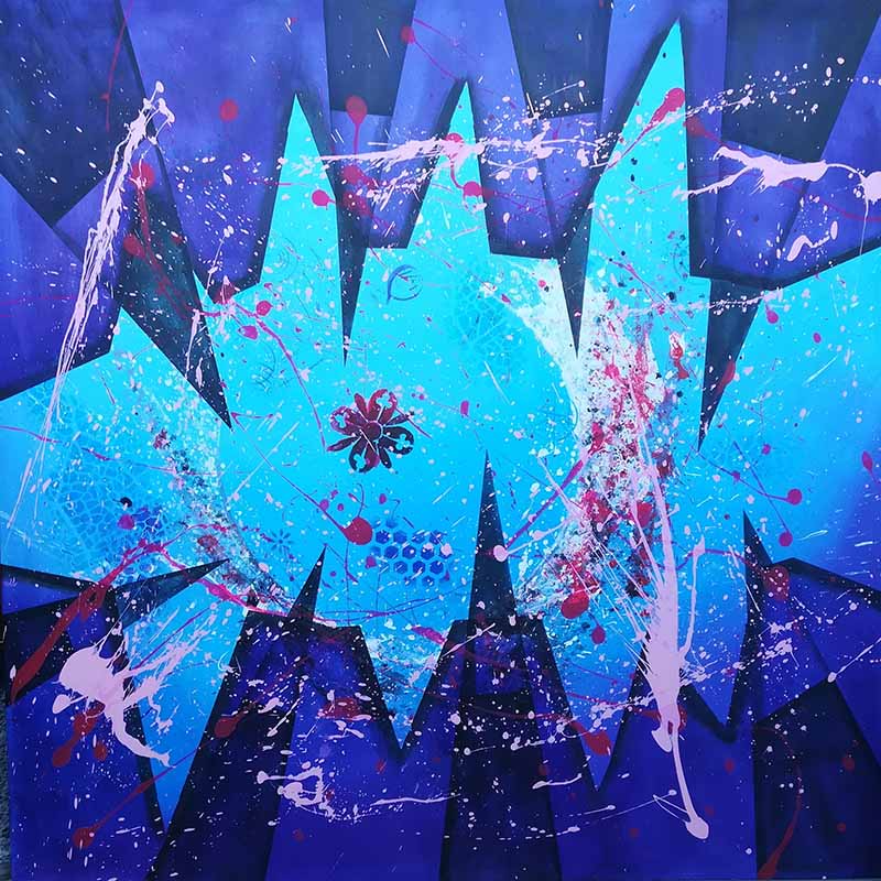 Square - Acrilico su tela 80 x 80